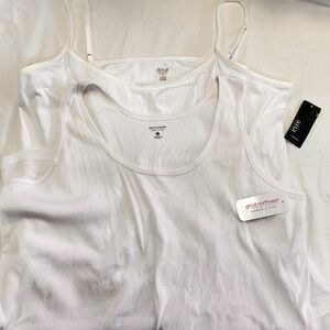 NWT Bundle of 2 3X White Cami Tank Tops